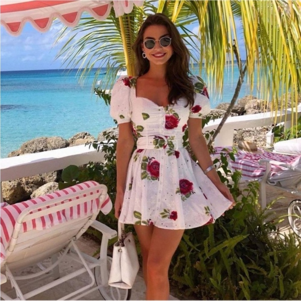 Majorelle Mackenzie Embroidered Mini Dress